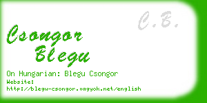 csongor blegu business card